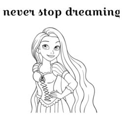 Never stop dreaming Repunzel Tee Design