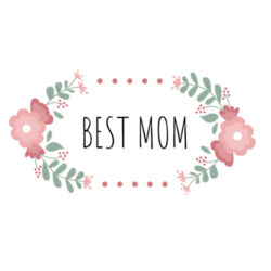 Best Mom Floral Coffee Mug Design